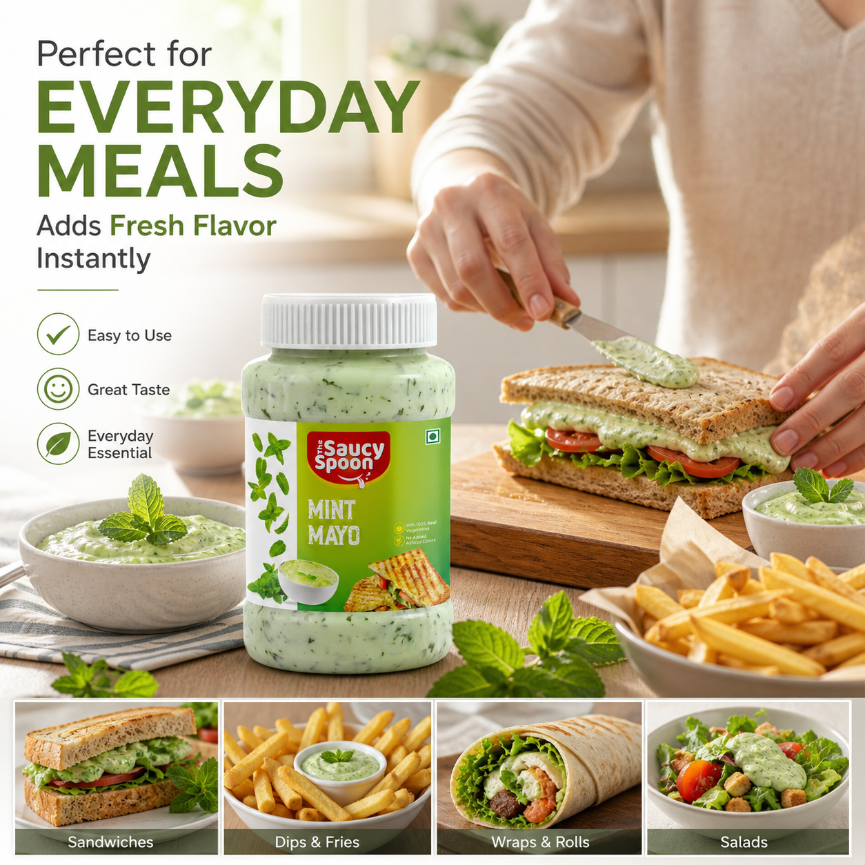 The Saucy Spoon Family Pack of 8 Premium Sauces & Dips | Mayo, Dips & Cooking Sauces Combo Pack