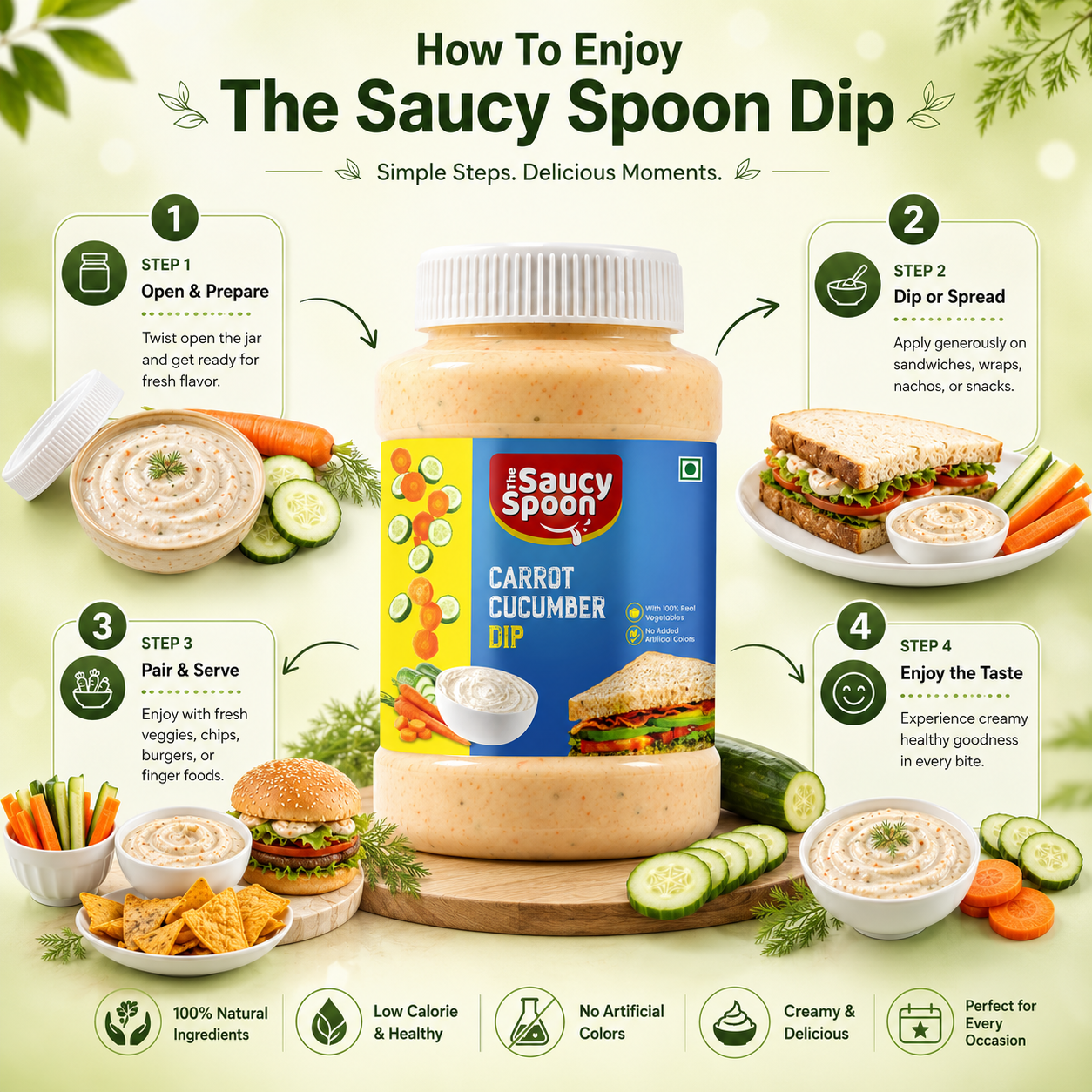 The Saucy Spoon Family Pack of 8 Premium Sauces & Dips | Mayo, Dips & Cooking Sauces Combo Pack