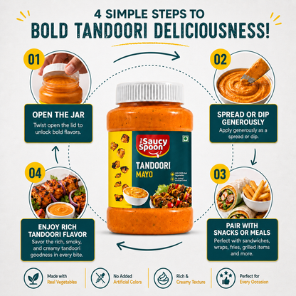 The Saucy Spoon Family Pack of 8 Premium Sauces & Dips | Mayo, Dips & Cooking Sauces Combo Pack