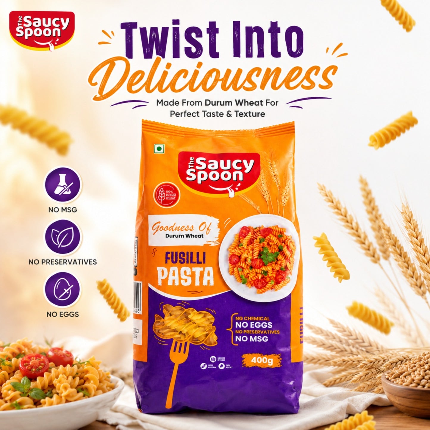 The Saucy Spoon - Combo Penne & Fusilli Pasta