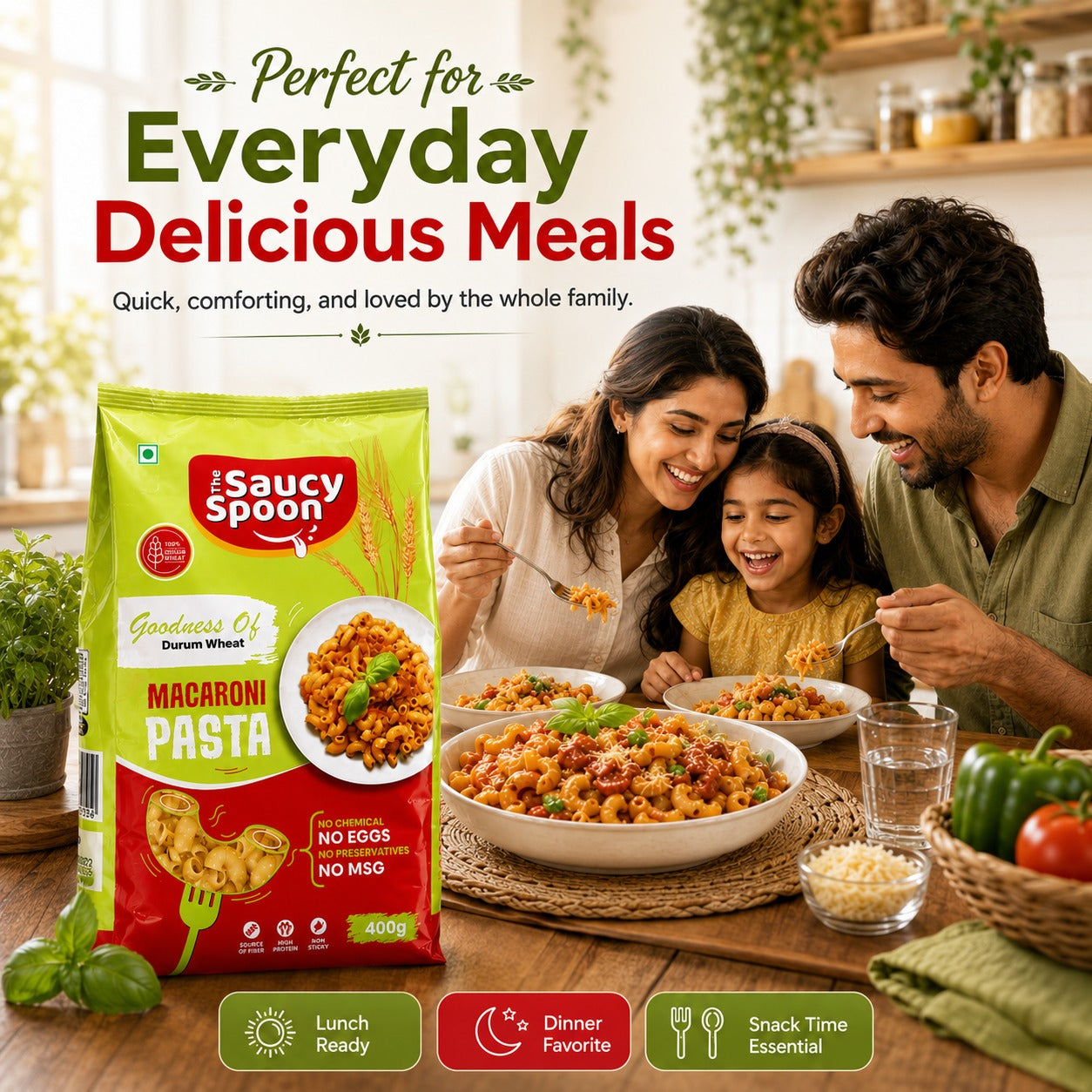 The Saucy Spoon - Macroni Pasta ( Pack of 2 )