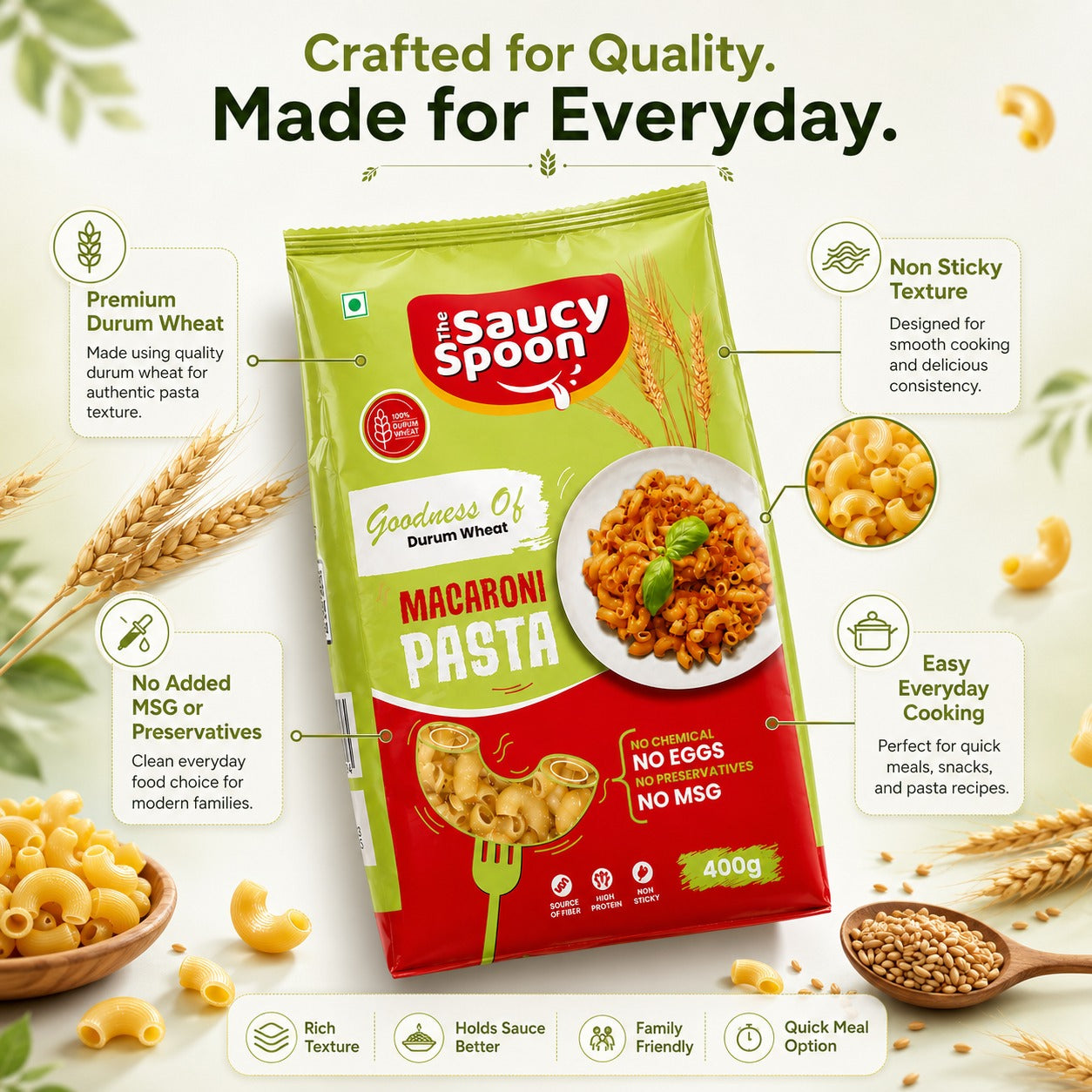 The Saucy Spoon - Macroni Pasta ( Pack of 2 )