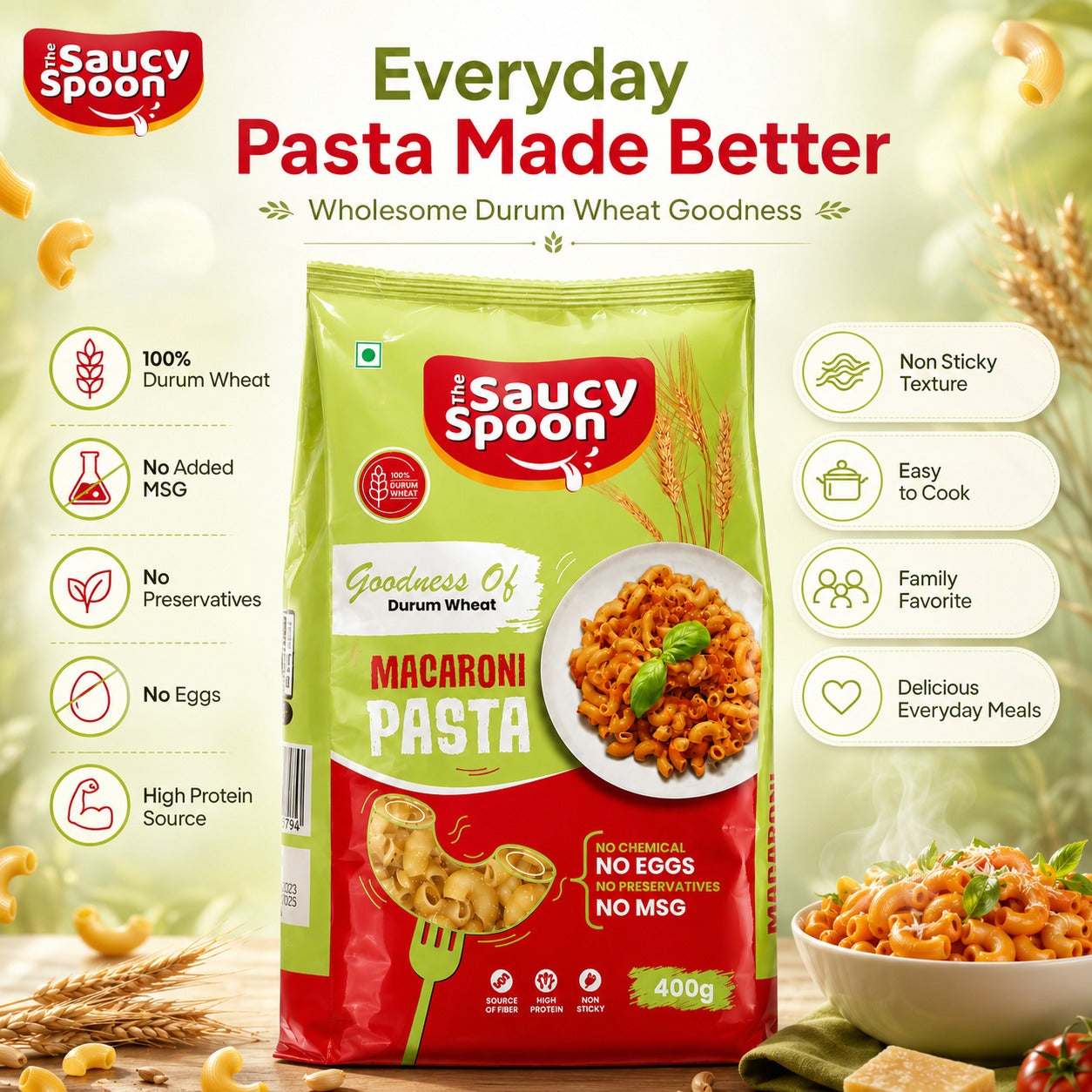 The Saucy Spoon - Macroni Pasta ( Pack of 2 )