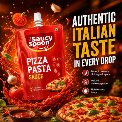 🍅 Pizza Pasta Sauce 90gm Spout Pouch – Shopify Product Description