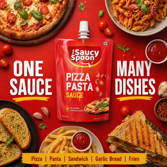 🍅 Pizza Pasta Sauce 90gm Spout Pouch – Shopify Product Description