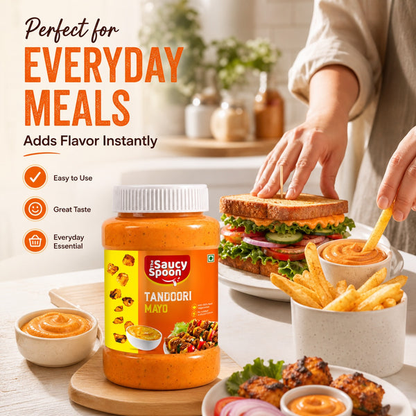 Plain Veg Mayo + Tandoori Mayo Combo Pack (Pack of 2) | Creamy & Spicy Flavor Duo