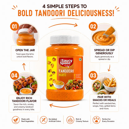 🌶️ Buy Tandoori Mayo Online | Smoky & Creamy Spread | The Saucy Spoon